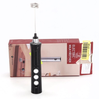 Elektrický napěňovač mléka se 3 rychlostmi, dobíjecí přes USB, se 3 metličkami, elektrický