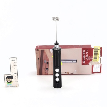 Elektrický napěňovač mléka se 3 rychlostmi, dobíjecí přes USB, se 3 metličkami, elektrický