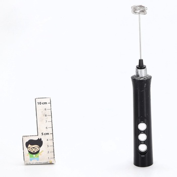 Elektrický napěňovač mléka se 3 rychlostmi, dobíjecí přes USB, se 3 metličkami, elektrický