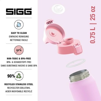 Sigg - Láhev na vodu z nerezové oceli - Shield ONE - Jednostěnná a lehká - Vhodná pro sycené nápoje