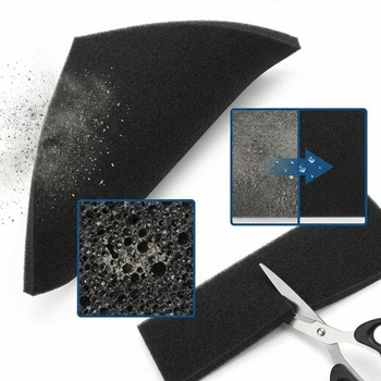 2 ks penových vzduchových filtrov 300x210x5 mm, vzduchová filtračná podložka, penová vložka