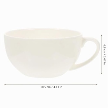 Velký keramický hrnek Cabilock, bílý 450 ml