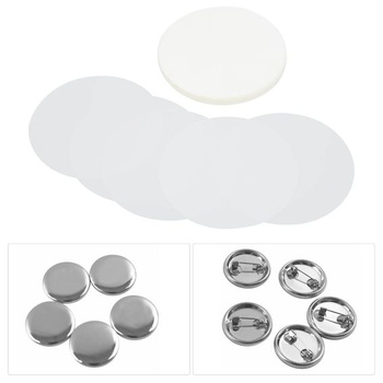 Priehľadná fólia 58ml, komponenty pre odznaky 38mm, plastové disky na výrobu odznakov, štítkov,