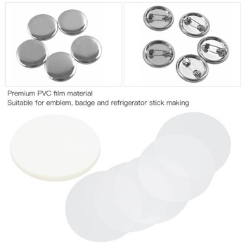 Priehľadná fólia 58ml, komponenty pre odznaky 38mm, plastové disky na výrobu odznakov, štítkov,
