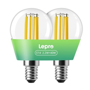 Lepro Energetická trieda A E14 LED teplá biela, 2,2 W P45…