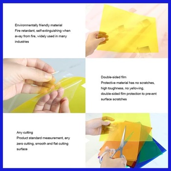 9 žiaruvzdorných fólií pre lampy A4 (29,7x21 cm) – Farebné gélové filtre pre LED, bodové svetlá a