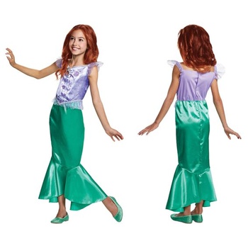 Oficiálny klasický kostým Ariel od Disney pre dievčatá, kostým morskej panny pre dievčatá, šaty princeznej