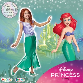Oficiálny klasický kostým Ariel od Disney pre dievčatá, kostým morskej panny pre dievčatá, šaty princeznej