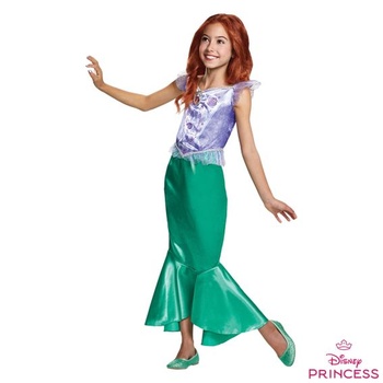 Oficiálny klasický kostým Ariel od Disney pre dievčatá, kostým morskej panny pre dievčatá, šaty princeznej