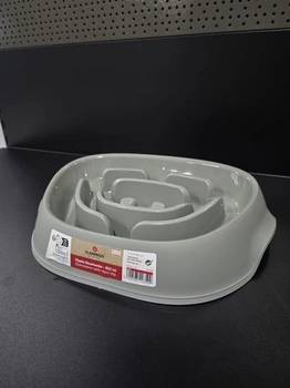 Miska na krmivo a vodu pro psy Flamingo Slow Feeder Exqi Oval - Zelená - 34,5x24,5x8,5cm -