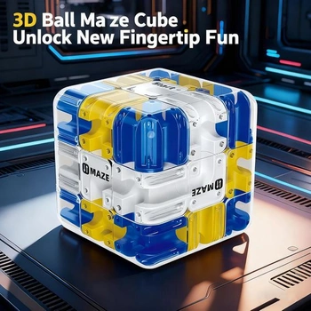 ROMANVIC Magická kostka, 3D bludiště, velká 3D puzzle hračka ve tvaru koule, interaktivní,