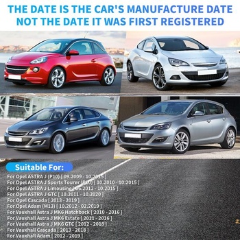 Vyhrievané sklo spätného zrkadla Mingke s montážnou doskou pre Opel ASTRA J P10 2009-2015, ASTRA GTC