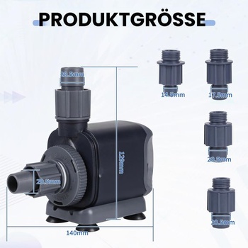 Ponorné akváriové čerpadlo DBREAKS, tri režimy, 15 W, 1000 l/h, vodné čerpadlo, ultra tiché,