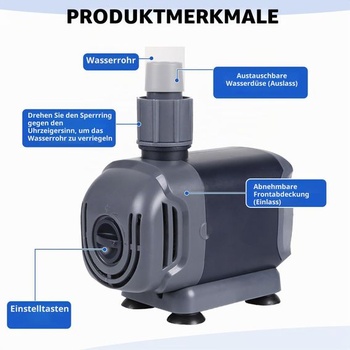 Ponorné akváriové čerpadlo DBREAKS, tri režimy, 15 W, 1000 l/h, vodné čerpadlo, ultra tiché,