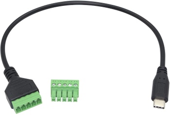 XMSJSIY Konektor konektoru USB C, samec USB typu C na 5kolíkovou šroubovací samici pro nabíjení a