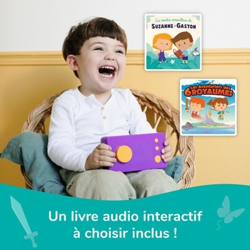 Cestovní sada Lunii „Ma Fabrique à Geschichten“, Violet a Octave – Story Box se sluchátky Octave
