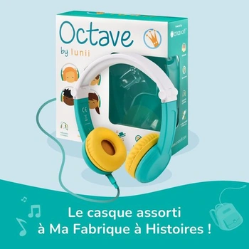 Cestovná súprava Lunii „Ma Fabrique à Geschichten“, Violet a Octave – Story Box so slúchadlami Octave