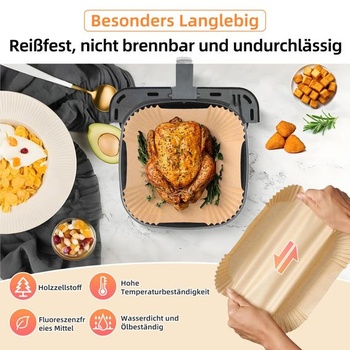 100 kusů příslušenství k pečicímu papíru do fritézy COSORI s malým objemem 2 l, mini fritéza pro 1