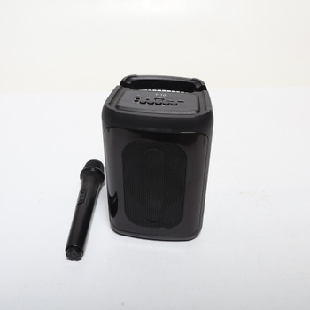 Karaoke systém Ankuka se 2 mikrofony, přenosný Bluetooth reproduktor s LED světly, TF/USB, AUX,