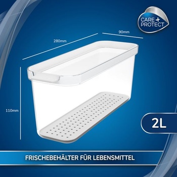 Potravinová nádoba CARE + PROTECT 2 l do lednice, stohovatelná