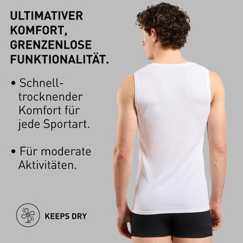 Pánske tielko Odlo Singlet Active F-Dry Light Functional Shirt Tank Top White XL