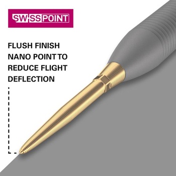 Špičky na šipky Target Darts Swiss Point Storm Diamond (3 ks) 26/30/35 mm SP – Výměnné hroty,