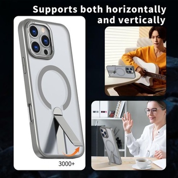 Pouzdro WIFORT pro iPhone 16 Pro Max se stojánkem, kompatibilní s MagSafe, vojenské třídy,