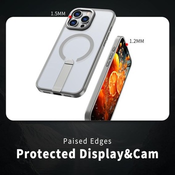 Puzdro WIFORT pre iPhone 16 Pro Max so stojanom, kompatibilný s MagSafe, vojenskej triedy,