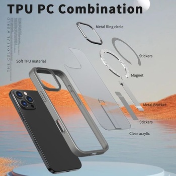 Pouzdro WIFORT pro iPhone 16 Pro Max se stojánkem, kompatibilní s MagSafe, vojenské třídy,
