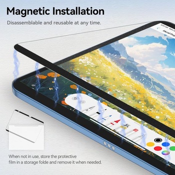 Magnetická ochranná fólie s papírovým efektem pro iPad (A16) 11./10. generace 2025/2022, matná PET
