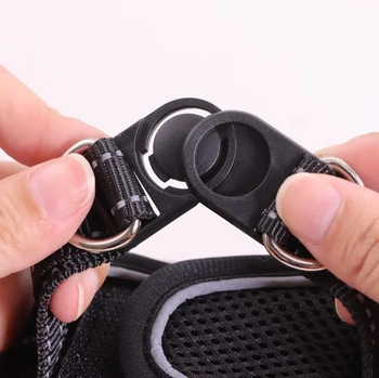Postroj pro psy středních a malých rozměrů, s vodítkem 1,4 m, reflexní, prodyšný, M, černý