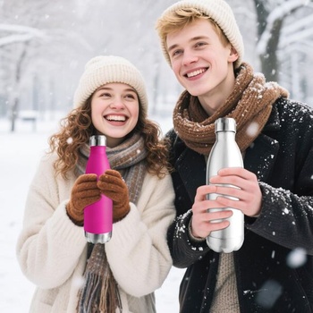Nerezová fľaša na vodu - 750 ml - Termoska, bez BPA, športová fľaša na vodu - Nepriepustná fľaša na vodu