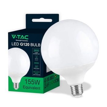 V-TAC PRE VT-242 LED ŽIAROVKA E27 22W GUĽOVÁ G120 studená biela