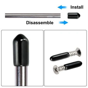 PATIKIL 150 ks gumových koncovek 5,5 mm flexibilních krytek šroubů černé 5,5 mm
