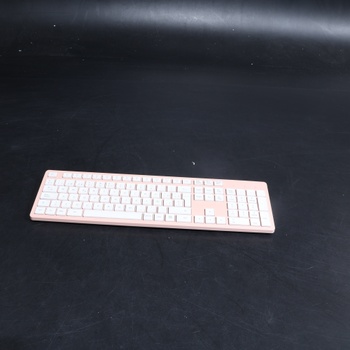 Bezdrôtová klávesnica LeadsaiL, ružová, QWERTY klávesnica, španielska klávesnica, USB, ergonomická,