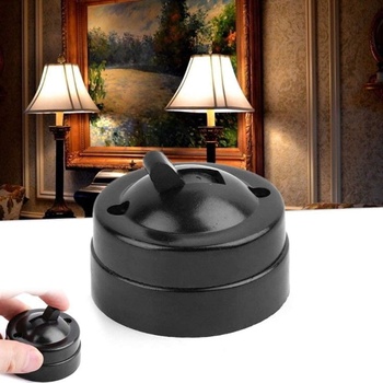Uadme Single Control Switch, 1pc Retro kovový okrúhly vypínač Tlačidlo pre povrchovú montáž na