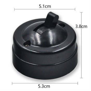 Uadme Single Control Switch, 1pc Retro kovový okrúhly vypínač Tlačidlo pre povrchovú montáž na
