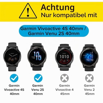 Ivoler 3dílné pouzdro s ochranou obrazovky pro Garmin Vivoactive 4S 40mm / Garmin Venu 2S, plné