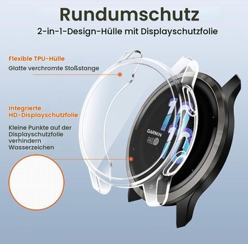Ivoler 3dílné pouzdro s ochranou obrazovky pro Garmin Vivoactive 4S 40mm / Garmin Venu 2S, plné