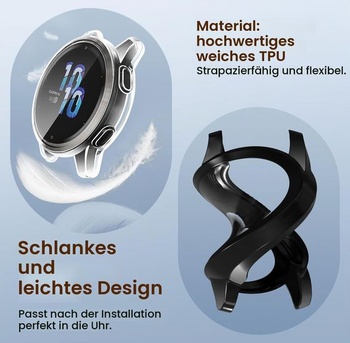 Ivoler 3dielne púzdro s ochranou obrazovky pre Garmin Vivoactive 4S 40mm / Garmin Venu 2S, plné