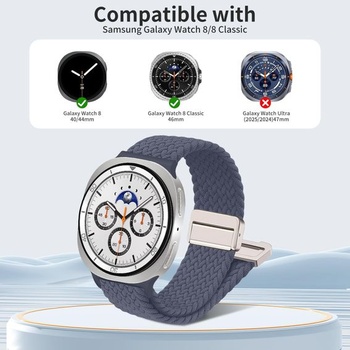 Pletený náramok Chinbersky kompatibilný s Galaxy Watch 8 Band 40mm 44mm/8 Classic 46mm pre ženy a