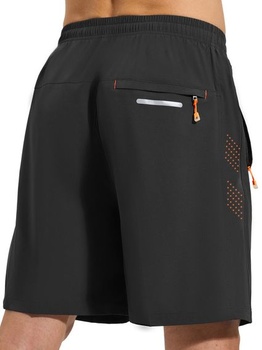 Pánske športové kraťasy Cimic s vreckom na zips, bežecké kraťasy, funkčné, veľkosť L, čierne