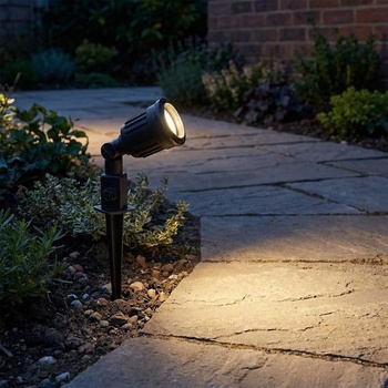BARCELONA LED čierna vodotesná záhradná lampa pre žiarovky E27, malá vonkajšia stojacia lampa,