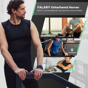 Pánské bavlněné tílko FALARY, balení 3/6 kusů, velikost S-5XL, velikost L, černá/bílá/šedá