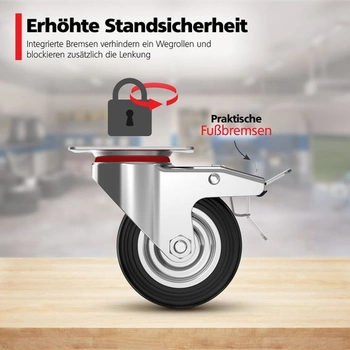 RAVN HAMAN Sada 4 transportných koliesok 75 mm, nosnosť až 50 kg na bicykel