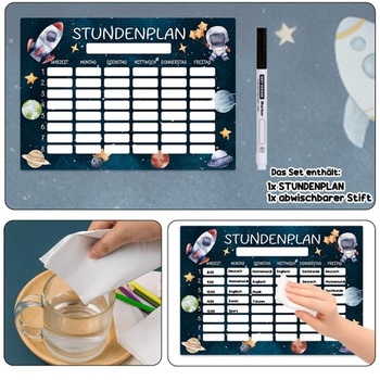 JOYEASE Vesmírny rozvrh, utierateľný, magnetický, vrátane pera