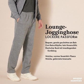 Pánske fleecové joggingové nohavice Amazon Essentials s neopracovaným lemom (k dispozícii vo veľkých