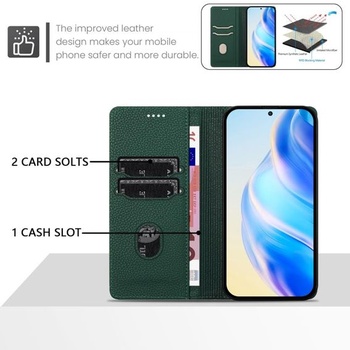 Kožené pouzdro se vzorem liči pro Honor 600 Pro/Honor 600, ochranné pouzdro ve stylu peněženky s