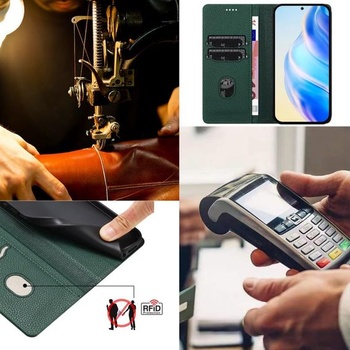 Kožené pouzdro se vzorem liči pro Honor 600 Pro/Honor 600, ochranné pouzdro ve stylu peněženky s