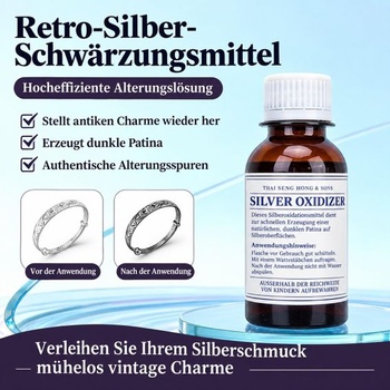 Roztok pro postříbřování, 100ml antifoulingová tekutina na stříbrné šperky, roztok pro oxidaci